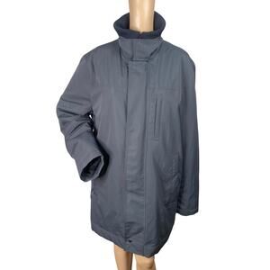 Tasso Elba Gray Funnel Neck Long Jacket Coat Men's SZ L